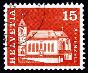 Postage stamp Switzerland 1968 St. Mauritius Church, Appenzell