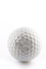 Golf ball isolated white background