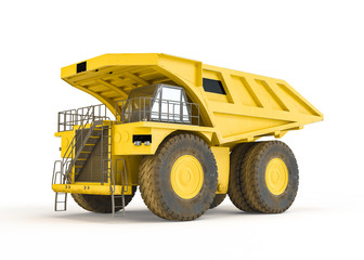 Obraz premium Large haul truck isolated on white background