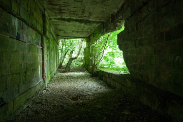Ancien bunker en ruine - base V1