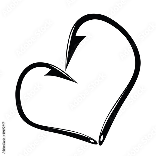 Download "Fishing hook in the shape of heart" Stock image and ...