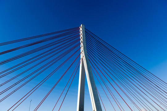 Fototapeta Modern bridge in Gdańsk, Poland