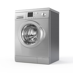 Washing machine isolated on white - 3d render