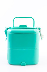 Tiffin box on isolated white background
