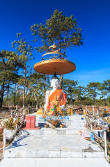 Buddha at Phu Kradueng national park, Loei province of Thailand