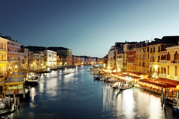 Obraz na płótnie Canvas Grand Canal in Venice, Italy at sunset