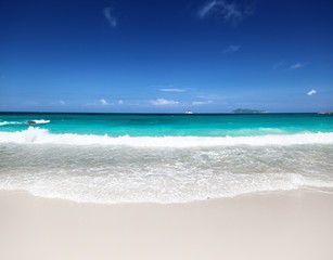 beach at Praslin island, Seychelles