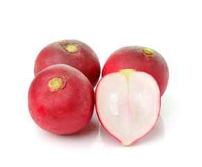 radish isolated on white background