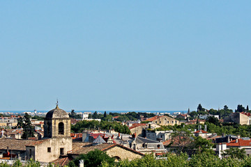 Fototapeta na wymiar Montpellier - horyzont Morza Śródziemnego
