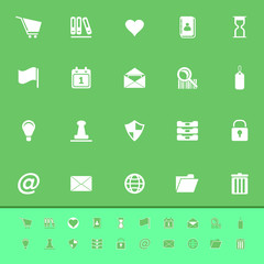 General folder color icons on green background