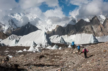 Deurstickers K2 Trekking in het Karakoram-gebergte, Pakistan