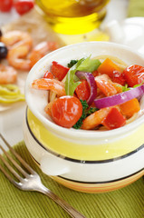 Seafood spaghetti pasta pot