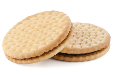 Sandwich biscuits with chocolate filling