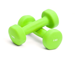 two dumbbells one kg