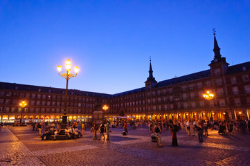 Naklejka premium Plaza Mayor in Madrid, Spain