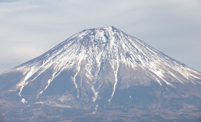 Mountain Fuji close up at Top of mountain