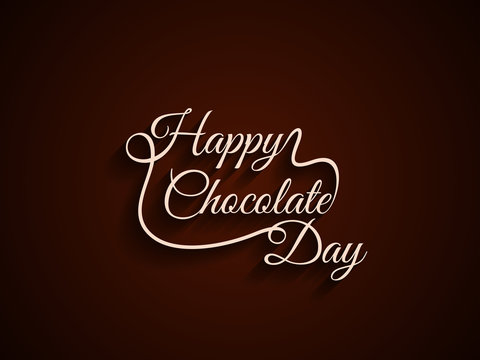 Beautiful Text Design Of Happy Chocolate Day.