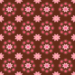 Spring seamless with flowers.