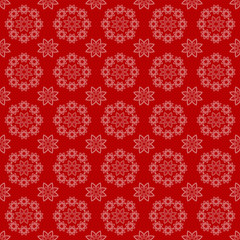 Red floral seamless.