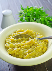 mashed peas