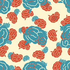 seamless pattern, brain