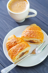 croissant and coffee