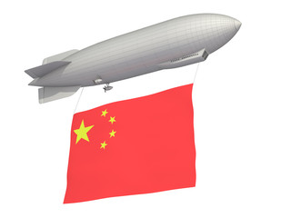 Fototapeta premium airship on a white background