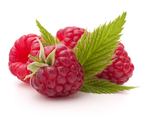 Sweet raspberry isolated on white background cutout