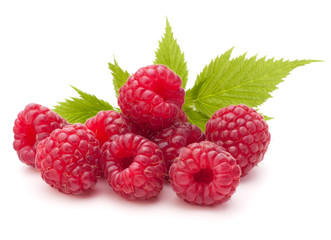 Sweet raspberry isolated on white background cutout