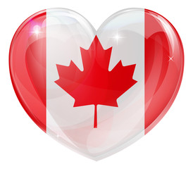 Canada flag love heart