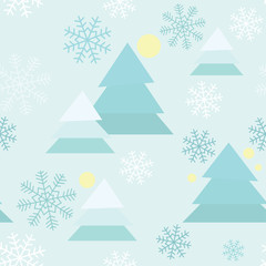 Seamless pattern snowflake.