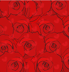 red rose for background vector