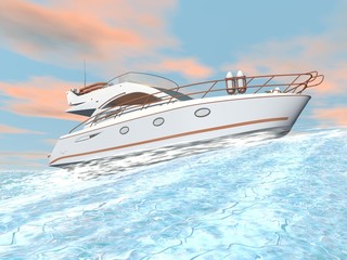 Speedy yacht - 3D render