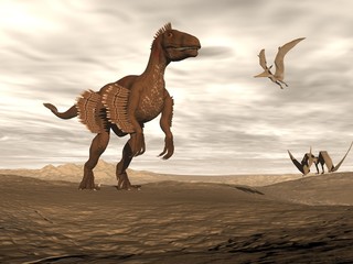 Velociraptor dinosaur - 3D render © Elenarts