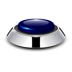 Button with metallic, chrome elements