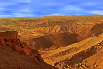 Fototapeta na wymiar Hills and mountains in Arava desert.