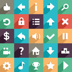 Flat game icons