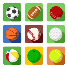 Flat sport icons