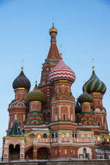 Fototapeta na wymiar Winter in Moscow - Saint Basil's Cathedral