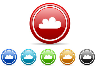 cloud icon vector set
