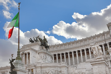 Fototapeta na wymiar Victor Emmanuel II Monument. Rome, Italy.