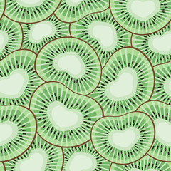 Seamless pattern with kiwifruit