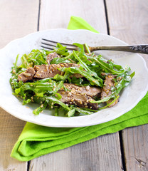 Liver and rocket salad