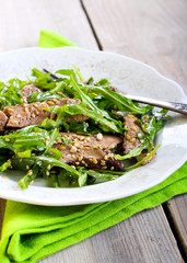 Liver and rocket salad