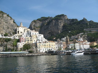 Fototapeta na wymiar Włochy - Kampania - Vue sur la mer Amalfi