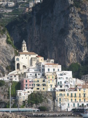 Naklejka premium Italie - Campanie - Amalfi, vue de la mer