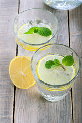 Lemon and mint fizz