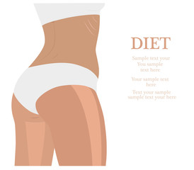 Fitness girl label - vector illustration
