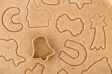 Gingerbread dough for christmas cookies
