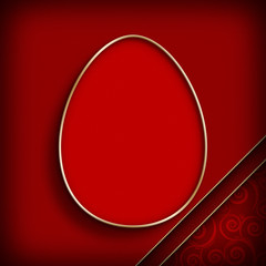 Happy Easter greeting card template - simple design